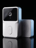 Timbre inteligente con cámara WiFi Nido junto a su receptor inalámbrico
